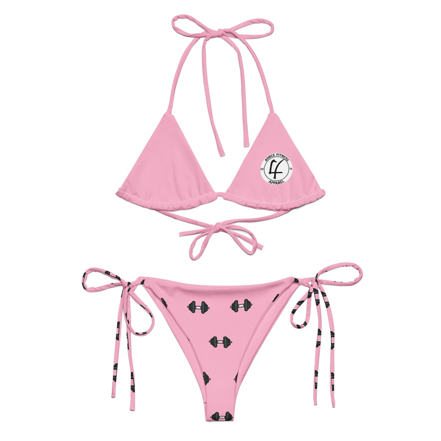 Dumbbell Bikini Swimsuit (Pink)